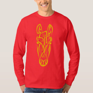 Chinesisches Mondneujahr des Pferdes 2026 4724 Feu T-Shirt