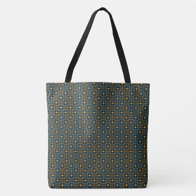 Chinesisches Muster, orangefarbene kubische Kubikf Tasche (Vorderseite)