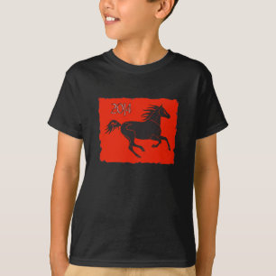 Chinesisches neues Jahr 2014 Jahr des PferdeT - T-Shirt