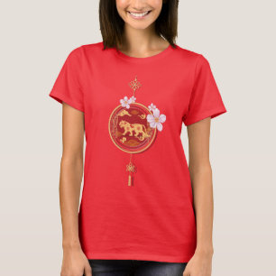 Chinesisches neues Jahr 2022 Jahr des Tigers. T-Shirt