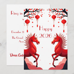 Chinesisches neues Jahr 2026 Einladung