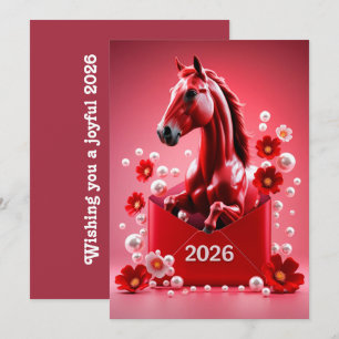 Chinesisches neues Jahr 2026 Feiertagskarte