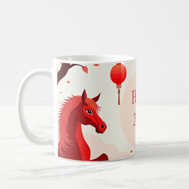 Chinesisches neues Jahr 2026 Kaffeetasse (Links)