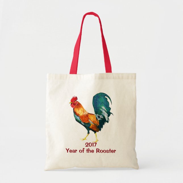 Chinesisches neues Jahr der Hahn-Taschen-Tasche Tragetasche (Vorne)