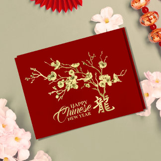 Chinesisches neues Jahr des Drachen 2024 Postkarte