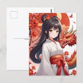 Chinesisches neues Jahr des Drachen am Montag, Pos Postkarte