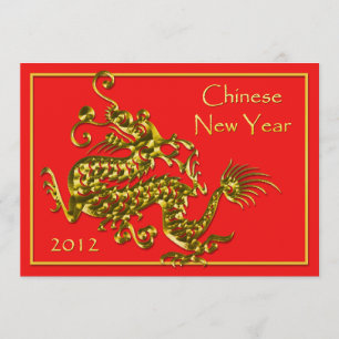 Chinesisches Neujahr 2012 Jahr des Drachen Einladung