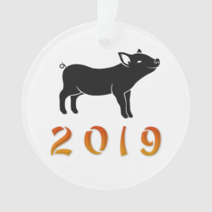 Chinesisches Neujahr 2019 Schwein Ornament