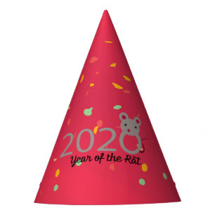 Chinesisches Neujahr 2020 Jahr der Ratte Partyhütchen