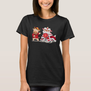 Chinesisches Neujahr 2021 Löwentanz Kopf Horoskop T-Shirt