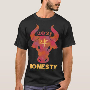 Chinesisches Neujahr 2021 Ox Zodiac Symbol Zeichen T-Shirt
