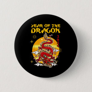 Chinesisches Neujahr 2024 Jahr des Drachen Lunar N Button