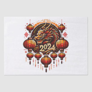 Chinesisches Neujahr 2024 Seidenpapier