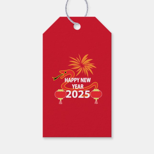 Chinesisches Neujahr 2025 Schlange Chinesisches Ne Geschenkanhänger (Vorderseite)