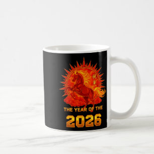 Chinesisches Neujahr 2026 des Feuerpferds Männer F Kaffeetasse