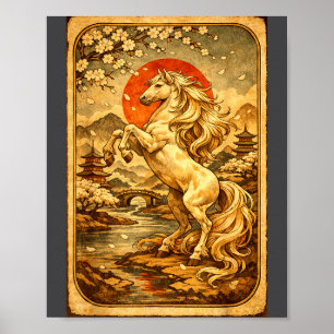 Chinesisches Neujahr 2026 des Pferdes Lunar Neujah Poster