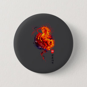 Chinesisches Neujahr 2026 Jahr des Feuerpferdes Button