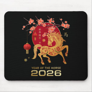Chinesisches Neujahr 2026 Jahr des Pferdes _2 Mousepad