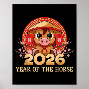Chinesisches Neujahr 2026 Jahr des Pferdes _4 Poster