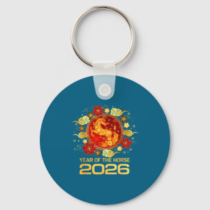 Chinesisches Neujahr 2026 Jahr des Pferdes Lunar N Schlüsselanhänger