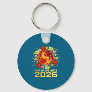 Chinesisches Neujahr 2026 Jahr des Pferdes Schlüsselanhänger