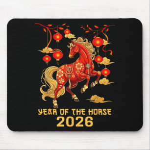 Chinesisches Neujahr 2026 Pferd Frohes Chinesische Mousepad