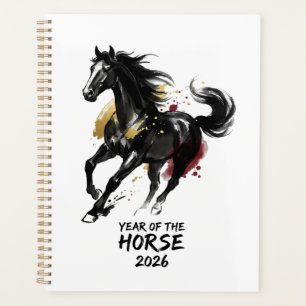 Chinesisches Neujahr 2026 Pferd Kunst Planer
