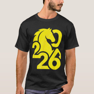 Chinesisches Neujahr 2026 Pferd Kunstwerk T-Shirt