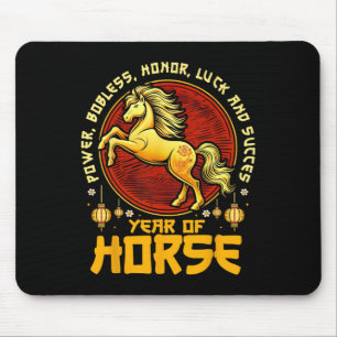 Chinesisches Neujahr 2026 Pferdefreude chinesische Mousepad