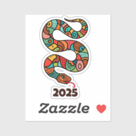 Chinesisches Neujahr der grünen Holzschlange 2025 Aufkleber