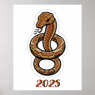 Chinesisches Neujahr der Schlange 2025 Poster