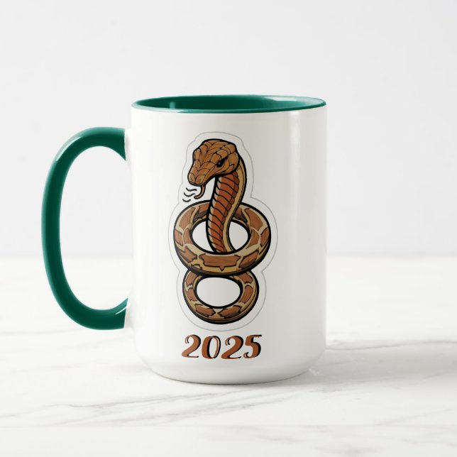 Chinesisches Neujahr der Schlange 2025 Tasse (Links)