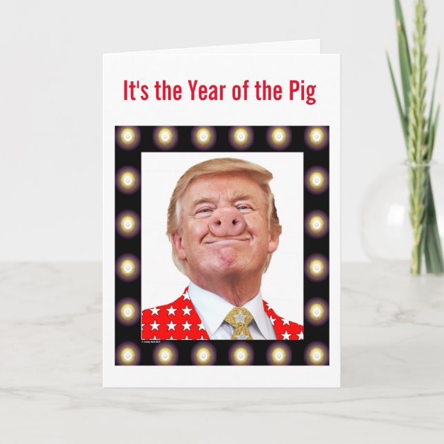 Chinesisches Neujahr der Schweinekarte Karte (Vorderseite)