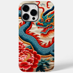 Chinesisches Neujahr des Drachen 2024 Stickerei Case-Mate iPhone 14 Pro Max Hülle