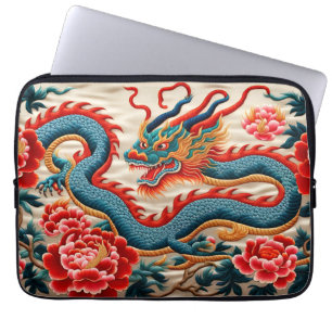 Chinesisches Neujahr des Drachen 2024 "Stickerei" Laptopschutzhülle