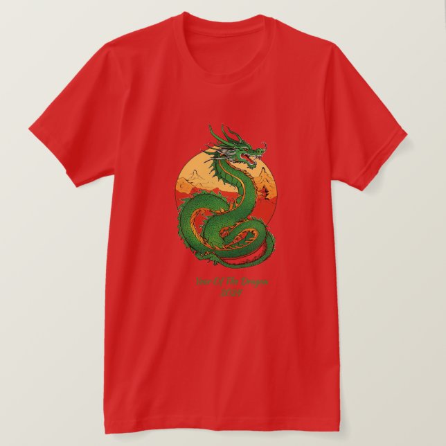 Chinesisches Neujahr des Drachen-T - Shirt 2024 (Design vorne)