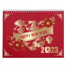 Chinesisches Neujahr des Kaninchens 2023 Red Gold 