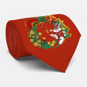 Chinesisches Neujahr des Kaninchens Krawatte