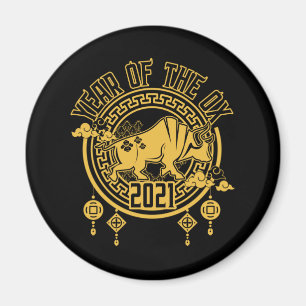 Chinesisches Neujahr des Ochs 2021 Magnet