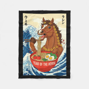 Chinesisches Neujahr des Pferdes 2026 Ramen Ich Fleecedecke