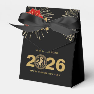Chinesisches Neujahr des Pferdes Schwarzes Gold Geschenkschachtel