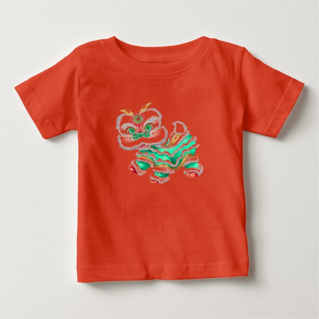 Chinesisches Neujahr Dragon Baby Green Baby T-shirt (Vorderseite)