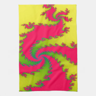Chinesisches Neujahr Dragon Fraktal Küchentuch