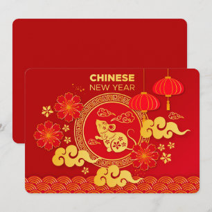 Chinesisches Neujahr Feiertagskarte