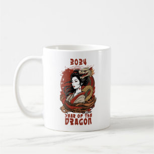 Chinesisches Neujahr Jahr 2024 des Drachen Kaffeetasse