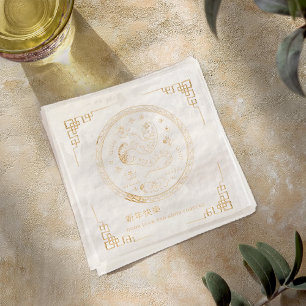 Chinesisches Neujahr   Jahr der Schlange Napkins Servietten Mit Folie