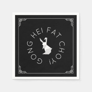 Chinesisches Neujahr Origami Rabbit Napkins Serviette
