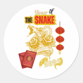 CHINESISCHES NEUJAHR RUNDER AUFKLEBER