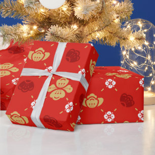 Chinesisches Neujahr Traditionelles Blumenmuster R Geschenkpapier