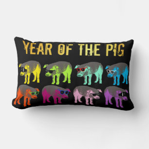 Chinesisches Neujahr Zodiac Birthday Lumbar Pillow Lendenkissen
